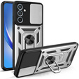 Husă blindată pentru Samsung Galaxy M34, CamShield Slide, de argint