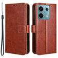 Cu clapetă pentru Xiaomi Redmi Note 13 Pro 5G, Crazy Horse Wallet, maro