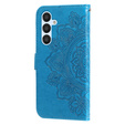 Cu clapetă pentru Samsung Galaxy A54 5G, Mandala Flower, albastru