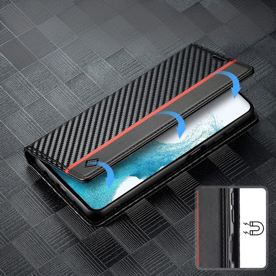 Carcasă cu clapetă pentru Samsung Galaxy A36, Carbon LC.IMEEKE, negru