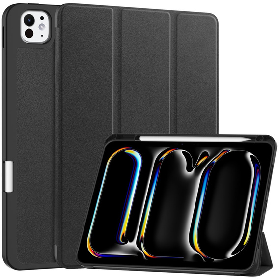 Husă pentru iPad Pro 11" 2024 (5 gen.), Smartcase cu spațiu pentru stylus, negru
