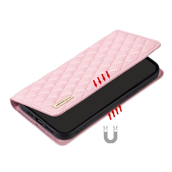 Cu clapetă pentru Samsung Galaxy A35 5G, Wallet, BINFEN COLOR, roz