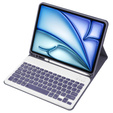 Carcasă + tastatură Apple iPad Air 11" 6 gen. 2024, Leather Pen Slot, violet
