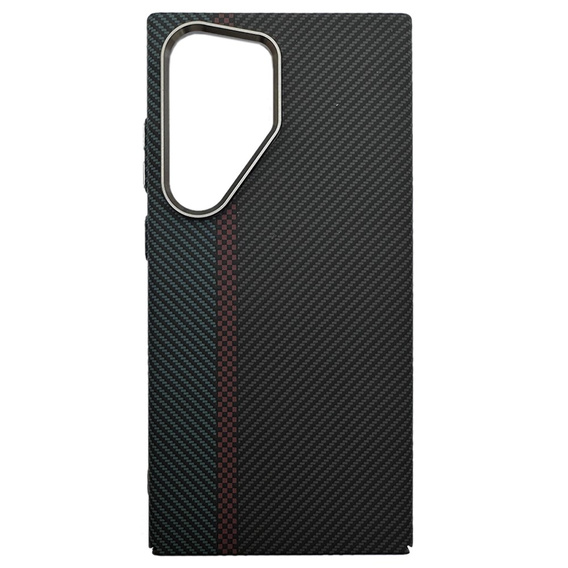 Carcasa pentru Samsung Galaxy S23 Ultra, Carbon Fiber MagSafe, negru / albastru