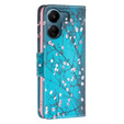 Cu clapetă pentru Xiaomi Redmi 13C / Poco C65, Wallet, Sakura, albastru