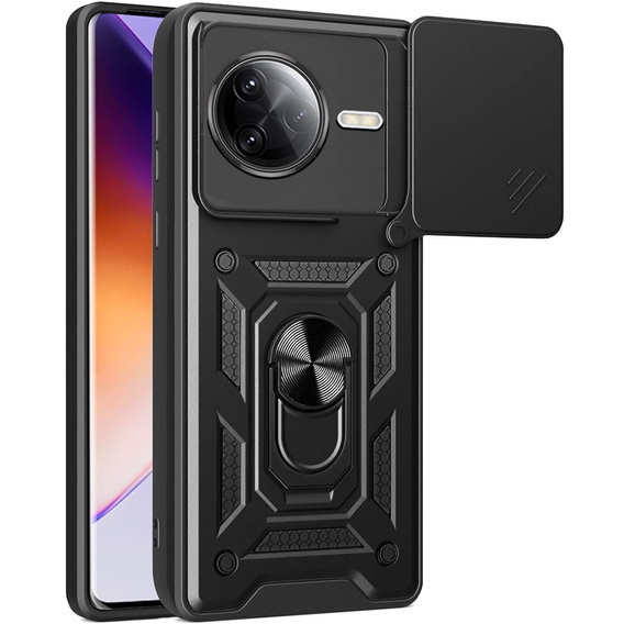Husă blindată pentru Xiaomi Poco F7 Ultra, CamShield Slide, negru