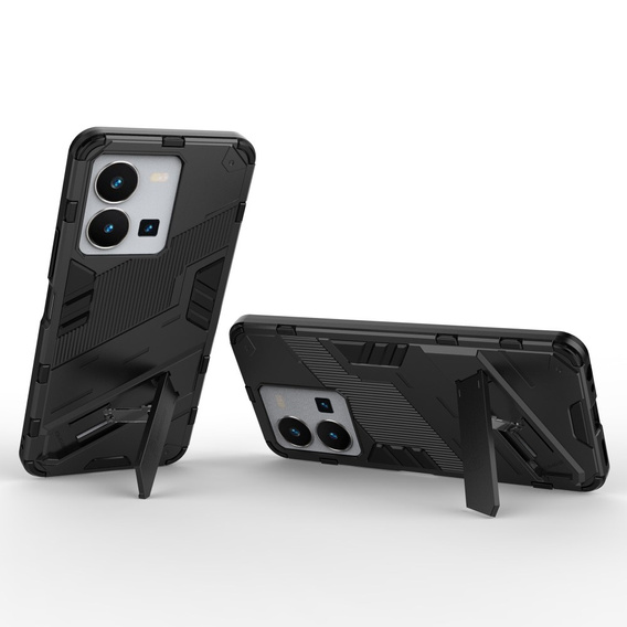 Husa pentru Vivo Y35 4G, Military kickstand, negru