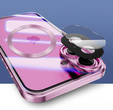 Carcasa Magnetic Dual Glass MagSafe pentru iPhone 16, roz rose gold