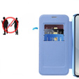 Cu clapetă pentru Samsung Galaxy S25, RFID Wallet MagSafe CamShield, albastru