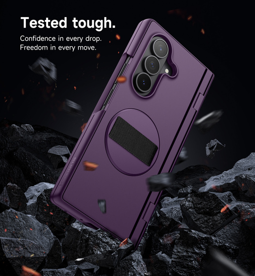 Husă Suritch cu suport 360° și protecție ecran integrată pentru Samsung Galaxy Z Fold7