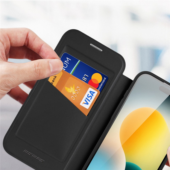 Husă Dux Ducis pentru iPhone Air, Skin X Pro, cu clapetă, pentru MagSafe, negru