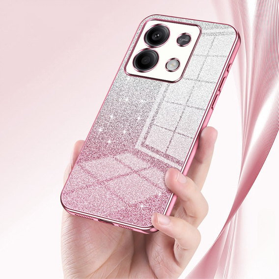 Husa pentru Xiaomi Redmi Note 13 5G, Glitter Case CamShield, roz