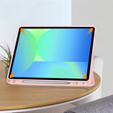 Husă pentru Samsung Galaxy Tab S10 FE+ Plus, Smartcase cu spațiu pentru stylus, roz