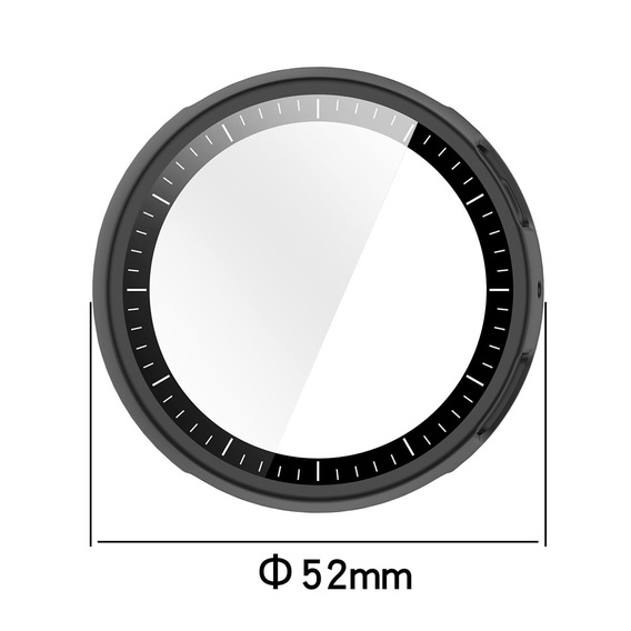 Husă 2-în-1 + sticlă temperată pentru Amazfit Active Max, negru