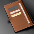 Husă din piele pentru Samsung Galaxy S24, ERBORD LeatherWallet, maro