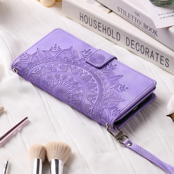 Cu clapetă pentru Xiaomi Redmi Note 13 Pro 4G / Xiaomi Redmi Note 14S / Xiaomi Poco M6 Pro 4G, Mandala, violet