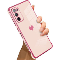 Huse pentru Samsung Galaxy S20 FE, Electro heart, roz rose gold