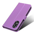 Cu clapetă pentru Oppo A17, Wallet Smart Magnet, violet