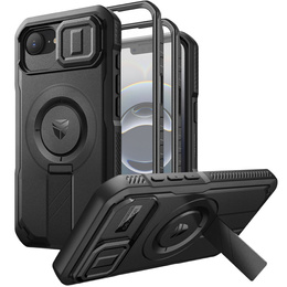 Carcasă blindată pentru iPhone 16e, Dexnor CamProtect MagSafe, negru