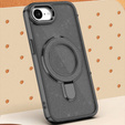 Carcasa iPhone 16e, Glittery Magnetic Kickstand, negru