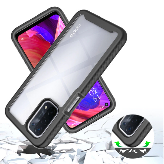 Carcasă pentru OPPO A54 5G/A74 5G, Shockproof, cu folie, albastru