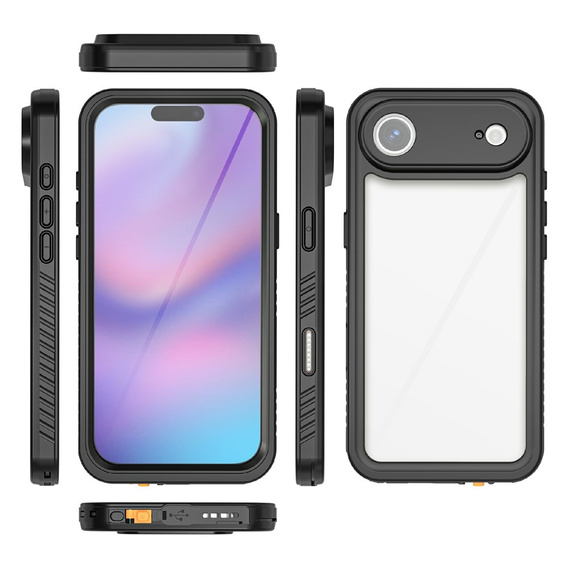 Husă pentru iPhone Air, IP68 rezistentă la apă Redpepper, negru