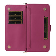 Carcasă cu clapetă pentru Xiaomi Poco F7 Pro / F7 Ultra, Crossbody Leather Wallet, maroon