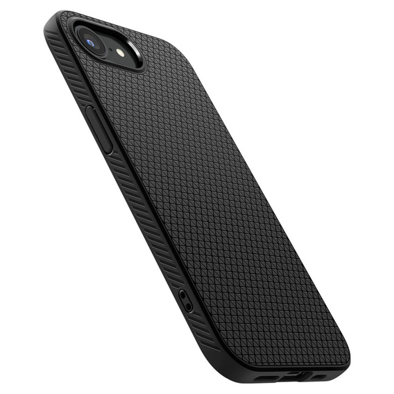 Carcasa Spigen pentru iPhone 16E, Liquid Air, negru + 9H Tempered Glass