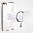 Husă pentru iPhone 7 / 8, Electro MagSafe, de argint + Sticlă pentru ecran