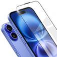 Sticlă călită 3D pentru iPhone 16, negru