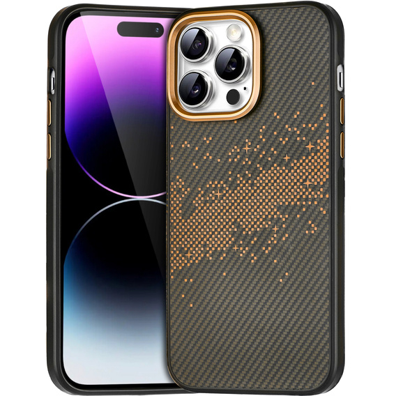 Husă pentru iPhone 14 Pro, Milky Way, de aur