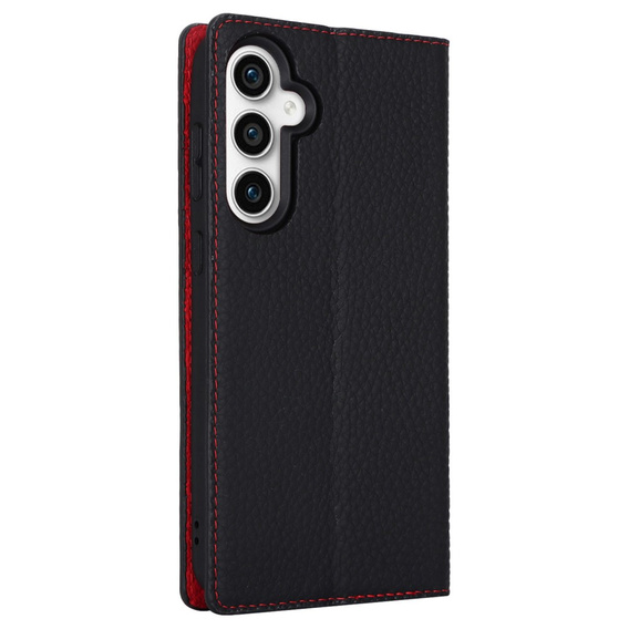 Cu clapetă pentru Samsung Galaxy A25 5G, Litchi Skin Grain, negru