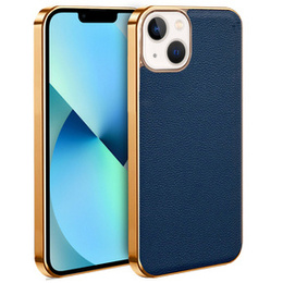 Huse pentru iPhone 13, Cowhide Leather, albastru