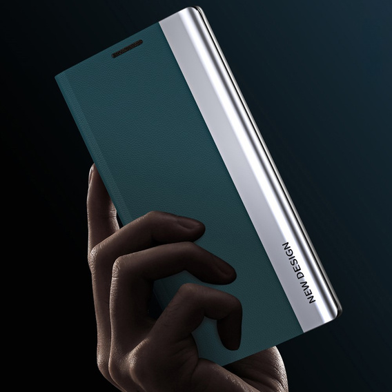Cu clapetă pentru Samsung Galaxy S24 FE, Side Magnetic, verde