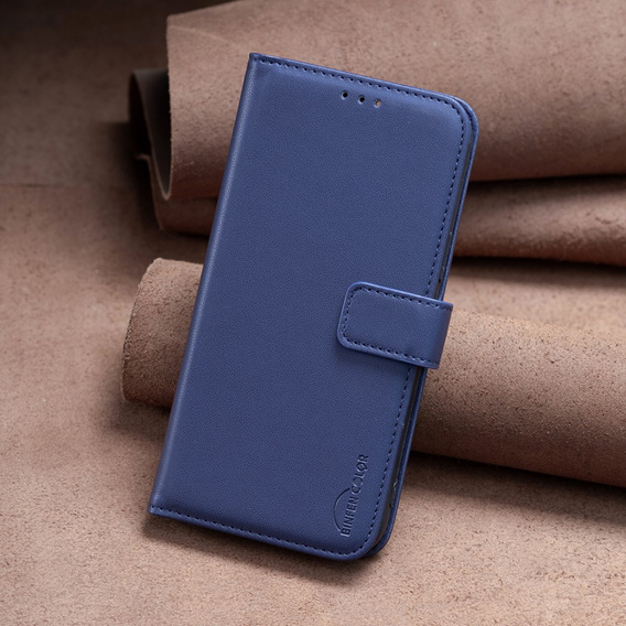 Husa cu clapetă pentru Xiaomi Redmi Note 13 Pro 4G / Xiaomi Redmi Note 14S / Xiaomi Poco M6 Pro 4G, BINFEN Wallet, albastru