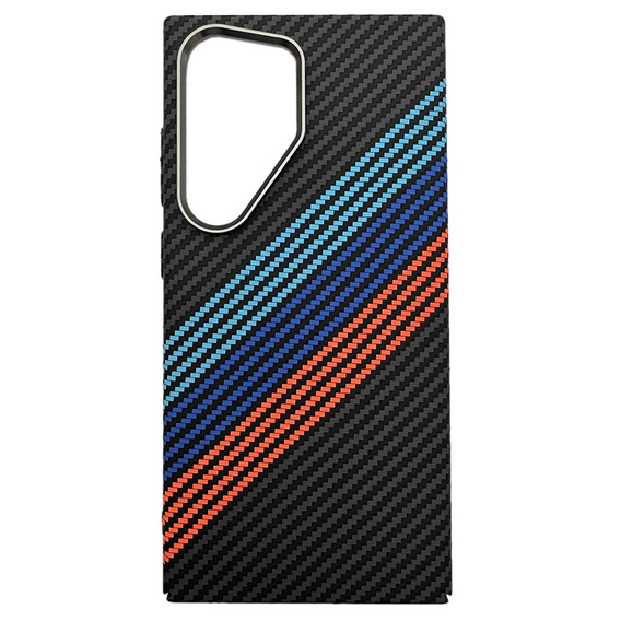 Carcasa pentru Samsung Galaxy S23 Ultra, Carbon Fiber MagSafe, albastru închis