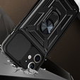 Husă blindată pentru iPhone 12, CamShield Slide, negru