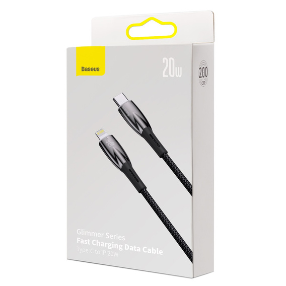 Baseus Glimmer USB-C la Lightning 20W 2m cablu pentru iPhone