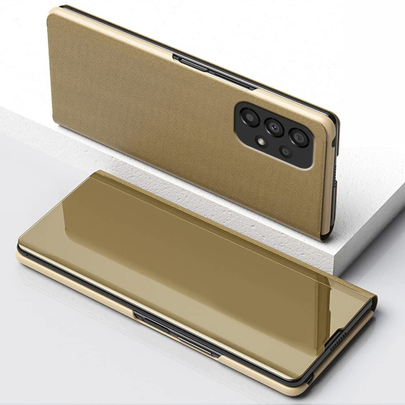 Huse pentru Samsung Galaxy A13 4G, Clear View, de aur