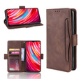 Cu clapetă pentru Xiaomi Redmi Note 8 Pro, Card Slot, maro