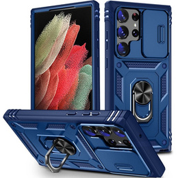 Husă blindată pentru Samsung Galaxy S23 Ultra, CamShield Slide, albastru