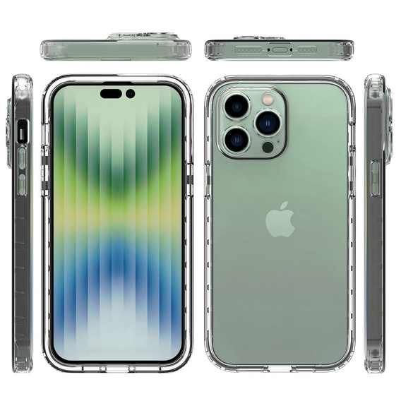 Carcasă pentru iPhone 14 Pro Max, Shockproof, cu folie, transparentă