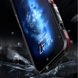 Husa LUPHIE pentru iPhone 15 Pro, Armor Bumper, negru / roșu