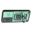 Husă pentru Samsung Galaxy S24, KickStand Camera Lens, verde