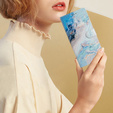 Cu clapetă pentru Samsung Galaxy A25 5G, Wallet Marble, albastru + sticlă 9H