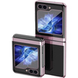 Husă pentru Samsung Galaxy Z Flip7 FE / Z Flip6, PC Case, transparent / roz