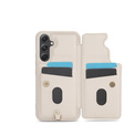Husa pentru Samsung Galaxy S23 FE, Leather Flower Card Slot, bej
