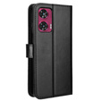 Cu clapetă pentru Motorola Edge 50 Fusion 5G, Crazy Horse Wallet, negru