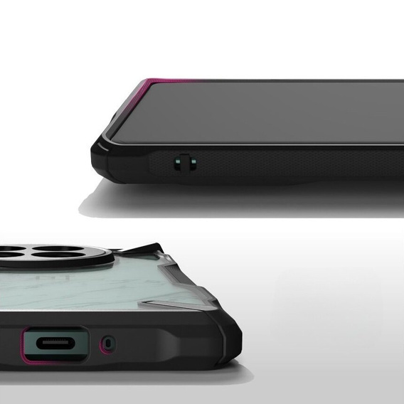 Husă Ringke Fusion X transparentă / neagră pentru OnePlus 12 5G