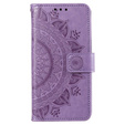 Cu clapetă pentru Xiaomi Redmi A3, Mandala, violet